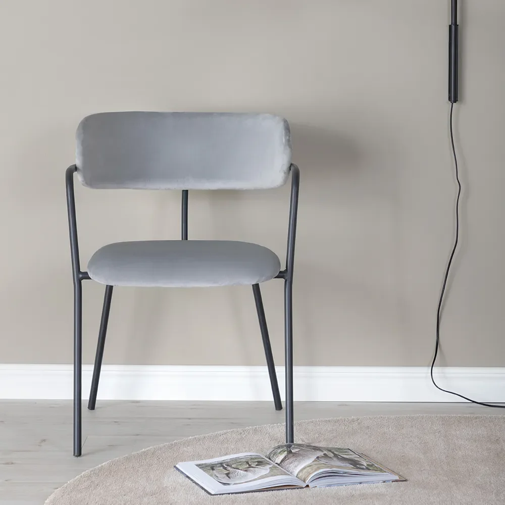 Arrow Dining Chair Grey 2-pack