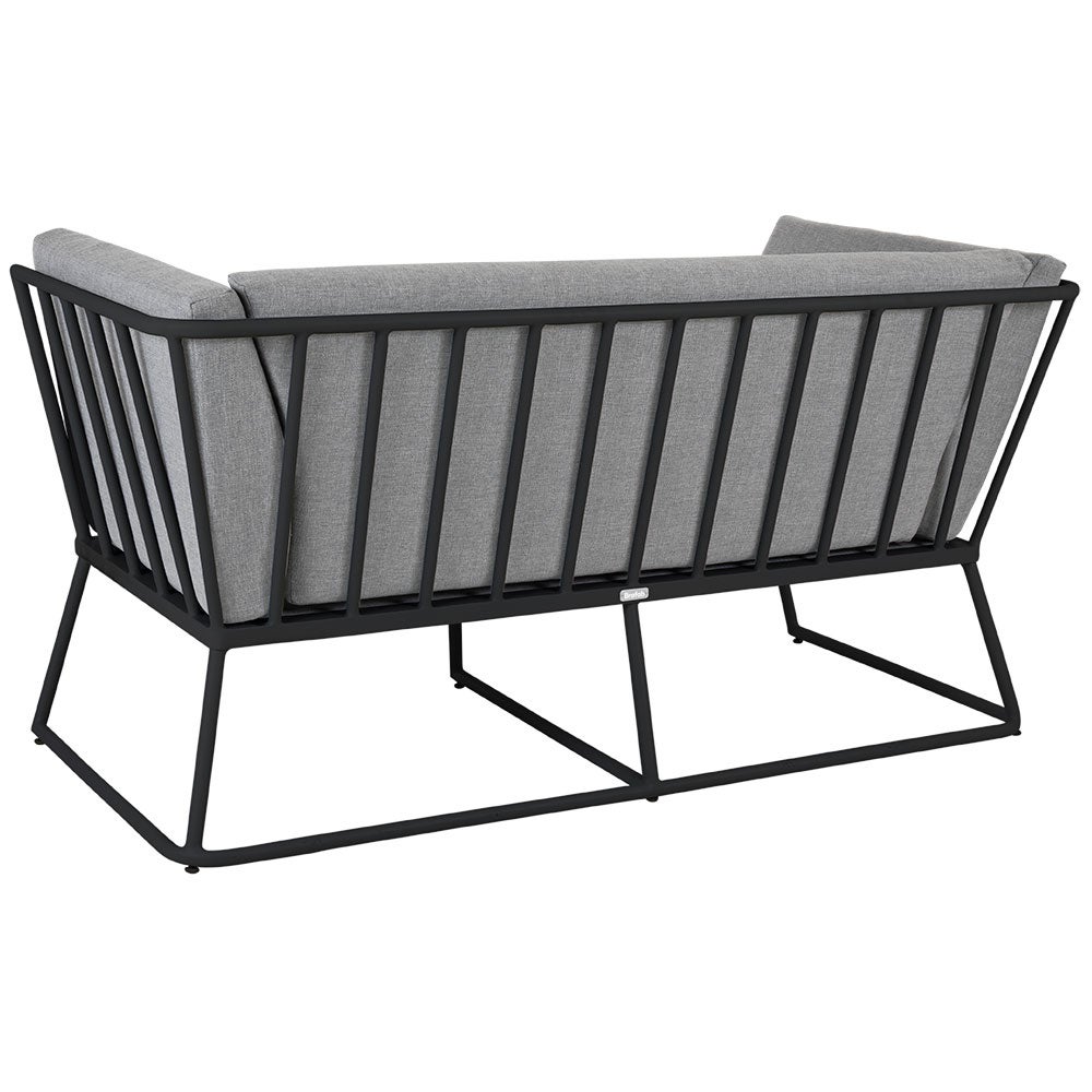Vence 2 seater sofa black/grey