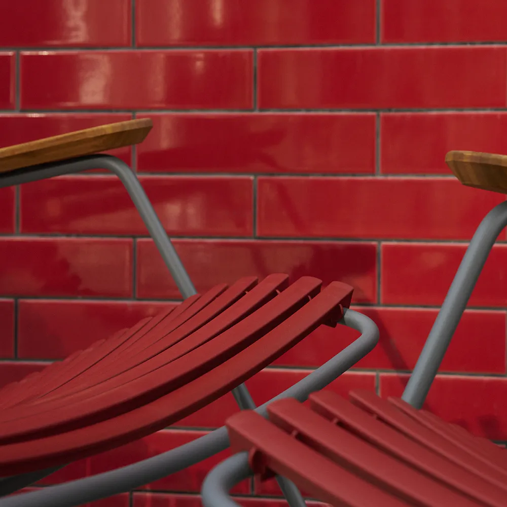 Click rocking chair paprika/grey bamboo