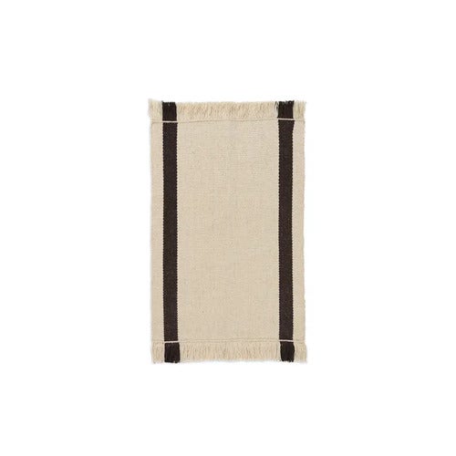 Calm Kelim-Mat 50 x 70 cm – Off-white/kaffe