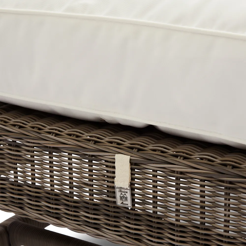 Nicolas footstool artificiel rattan