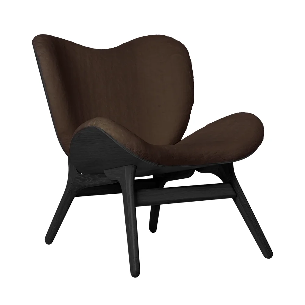A Conversation Piece Lounge Chair Black Oak/Teddy Brown