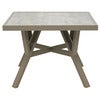 Samvaro table  90x90 cm includes glass plate Khaki 