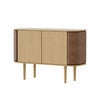  Treasures 2-door cabinet Oak/brown faux leather