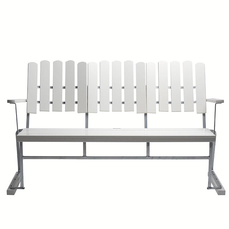 Sofa 6 White lacquered Oak / Hot dip galvanised Frame