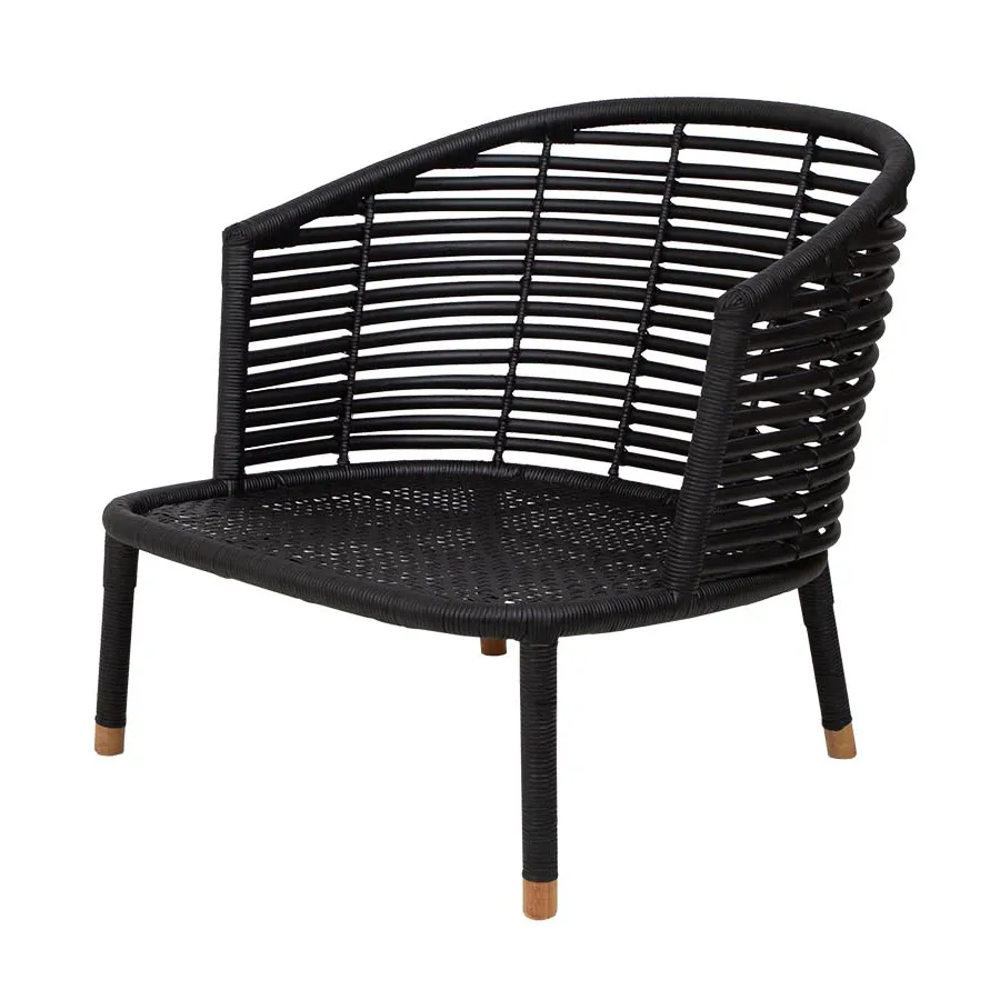 Sense lounge chair INDOOR Black rattan
