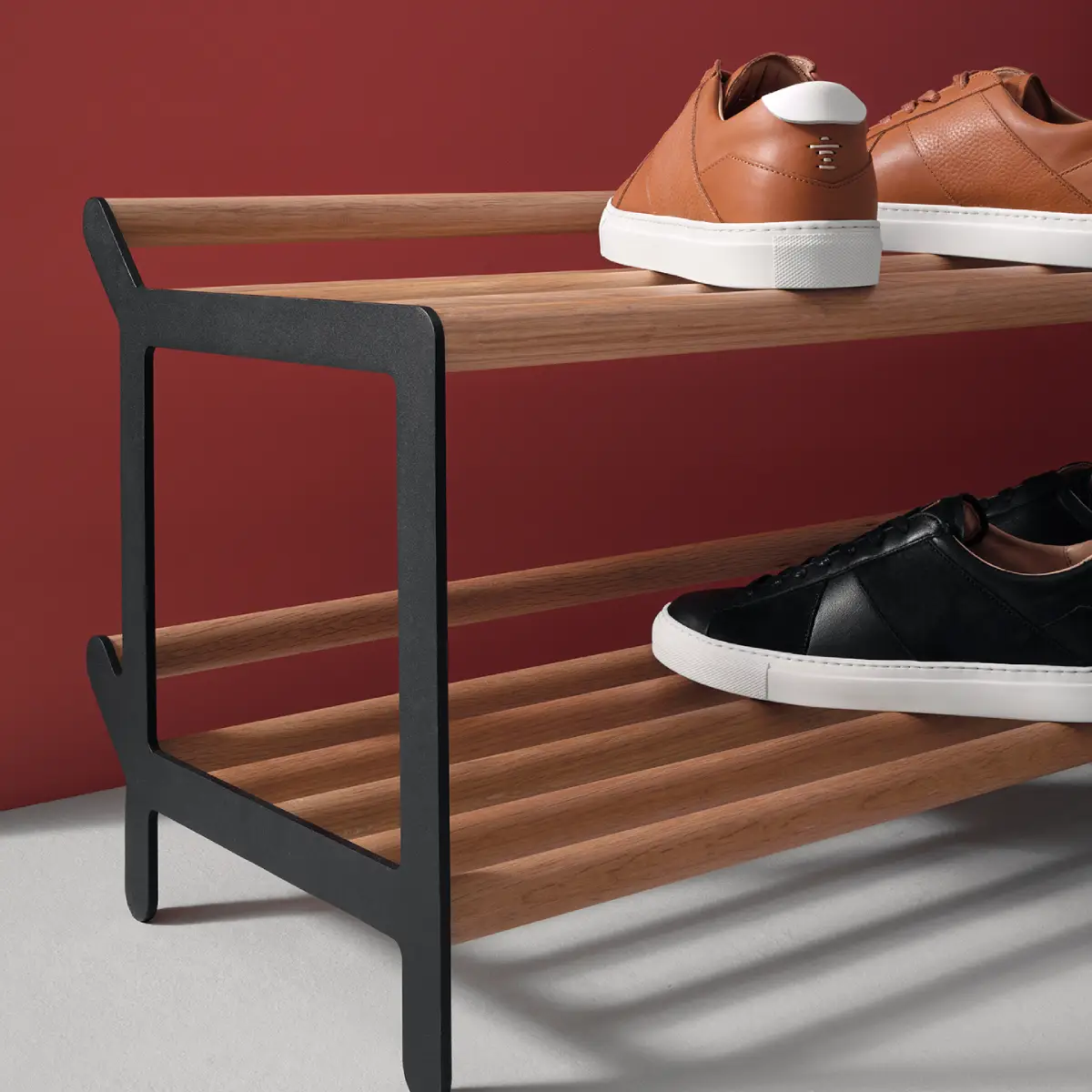 Tamburin Shoe shelf 60 cm Oak Black