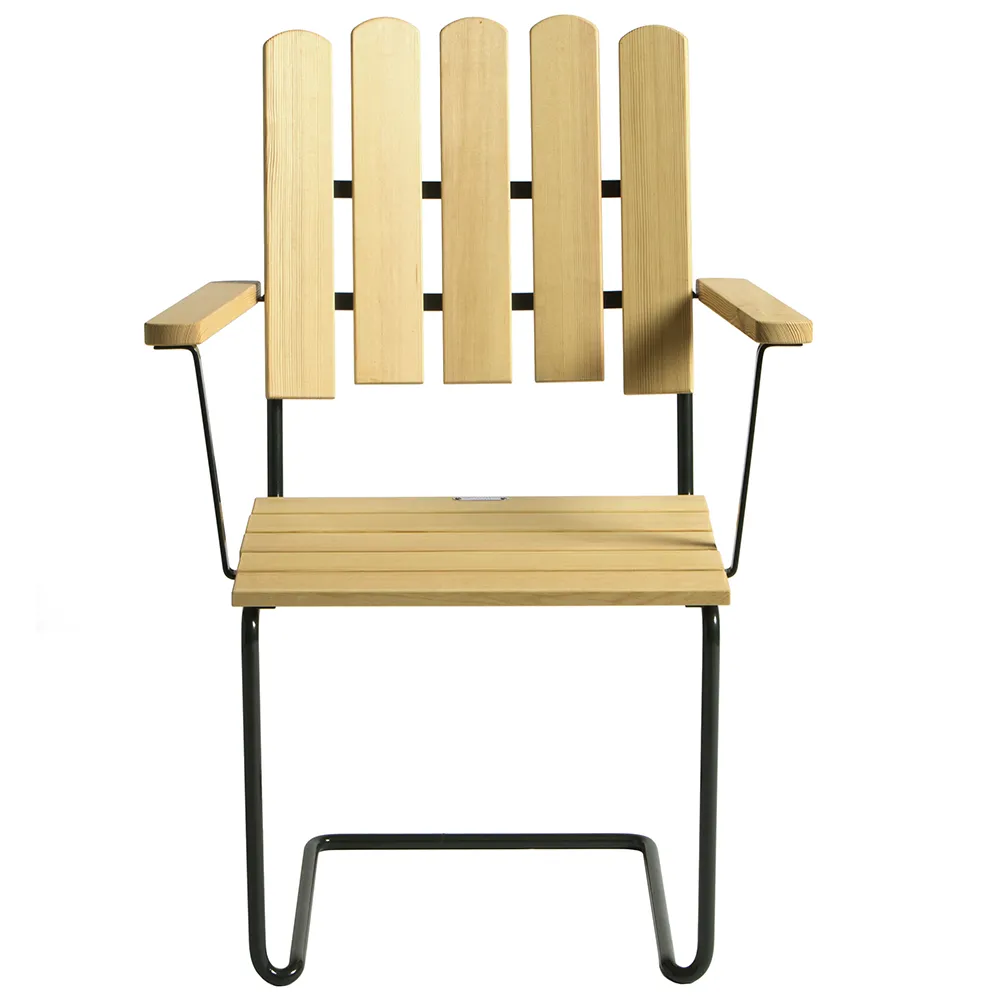 A2 Armchair Oiled pine /Green frame