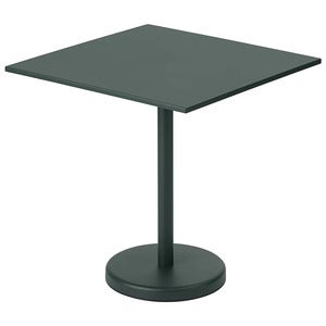 Linear Steel Café Table 70x70 cm Dark Green 