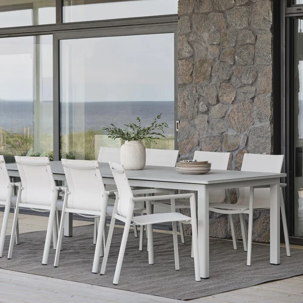 Delia stacking chair Light Grey/Textilene