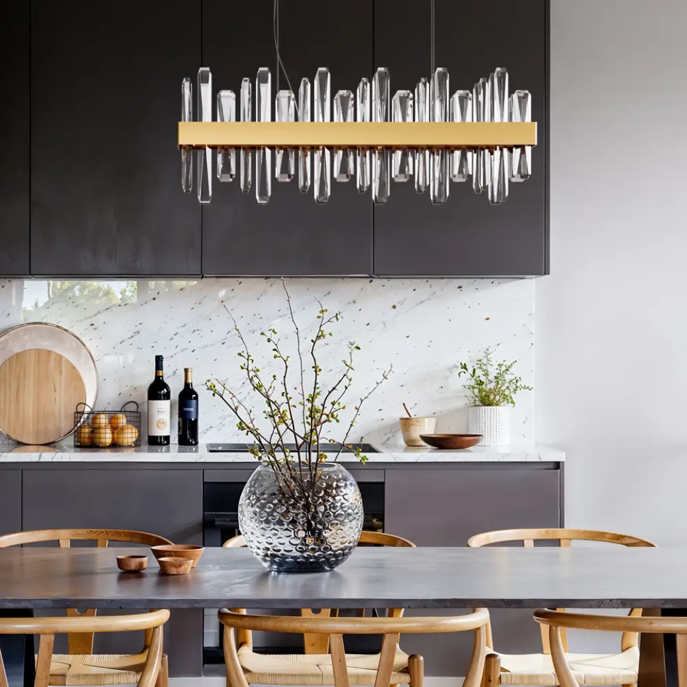 Triumph bar Ceiling lamp L80cm brass/clear