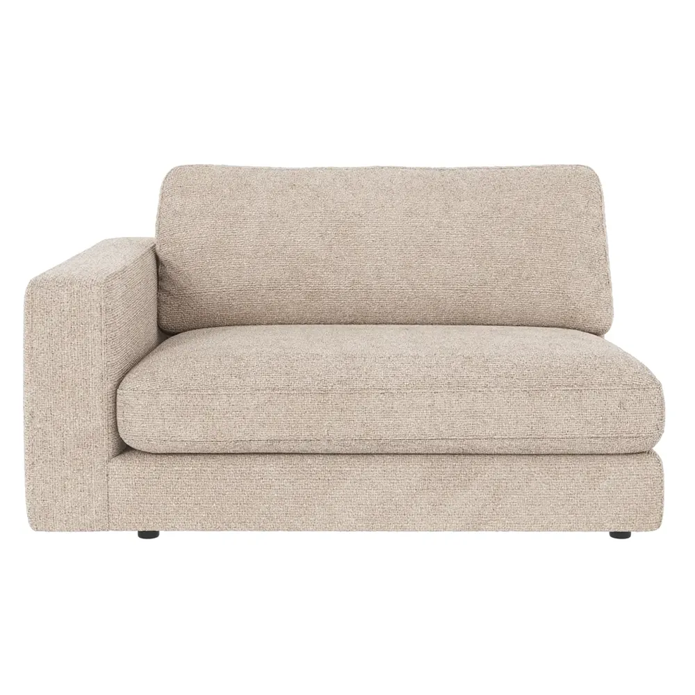 Duncan 1.5-seater armrest left fabric Robin light grey