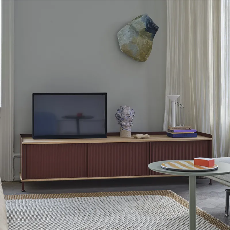 Enfold Sideboard 186 x 45 cm  - oiled oak Deep Red