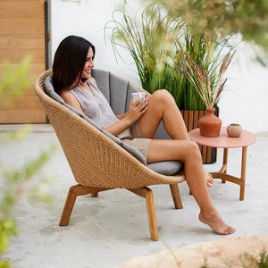 Peacock Lounge Armchair Natural/taupe