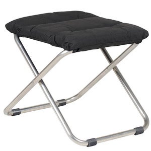Chico soft footstool black aluminium