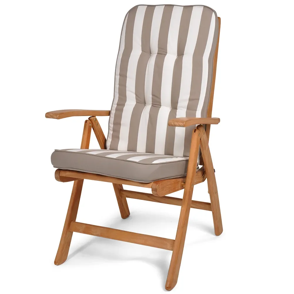 Woodline Recliner Cushion Taupe striped