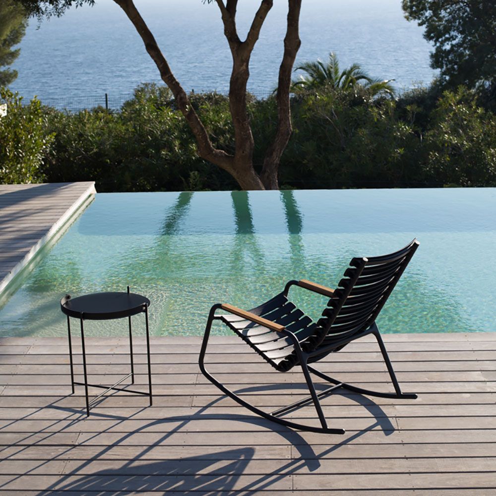 Edge side table 62 cm black steel