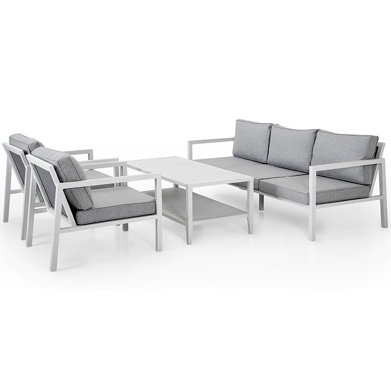 Belfort armchair white/grey