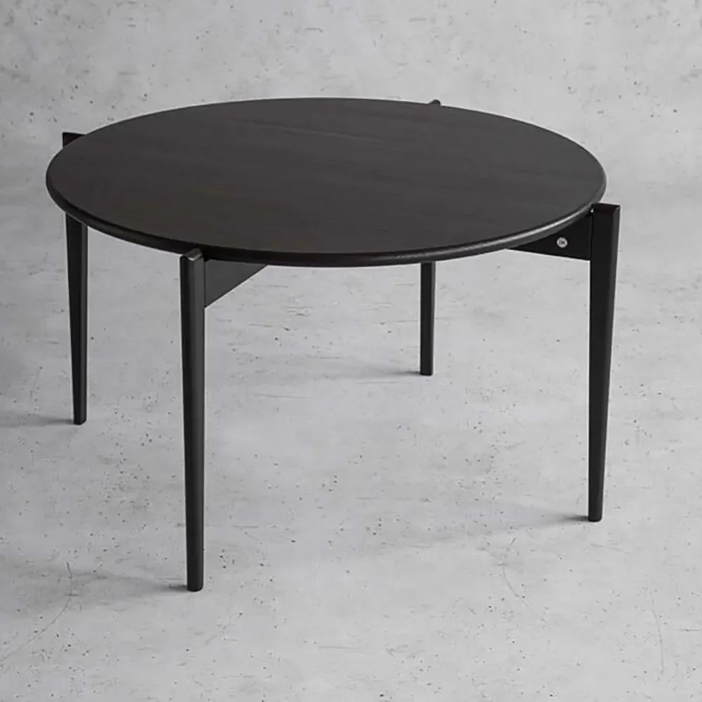 Tilia Coffee Table Ø88 cm Black Stained Oak
