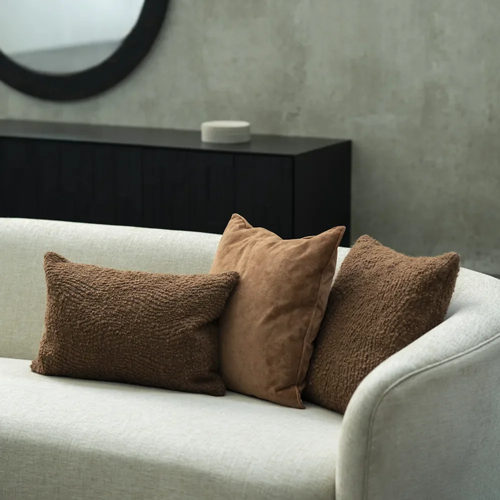 Cushion Cover Wave 50x50 cm Cinnamon