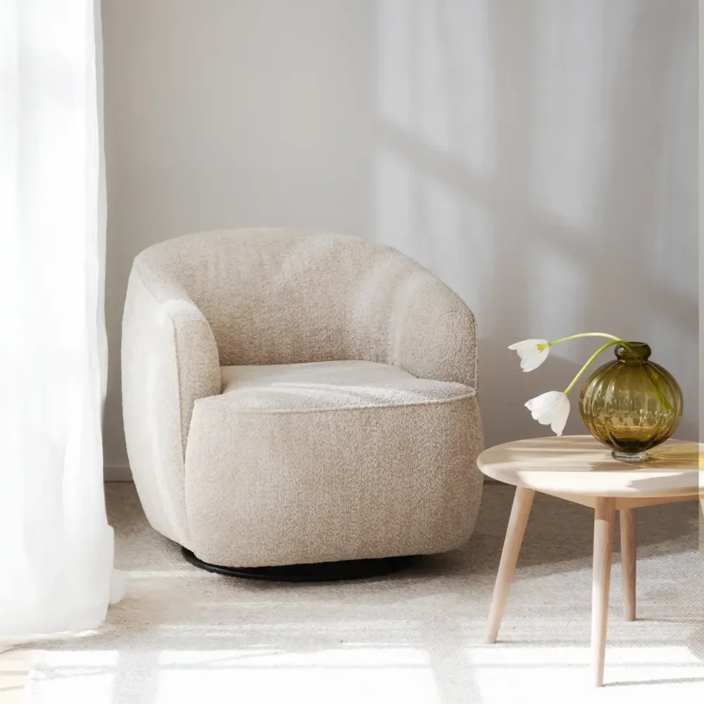 Dermot armchair fabric Anna light beige