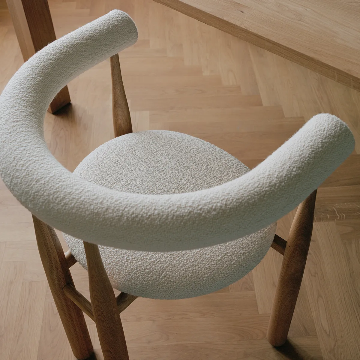Upholstered Dining Chair Bukowski Black Wooly