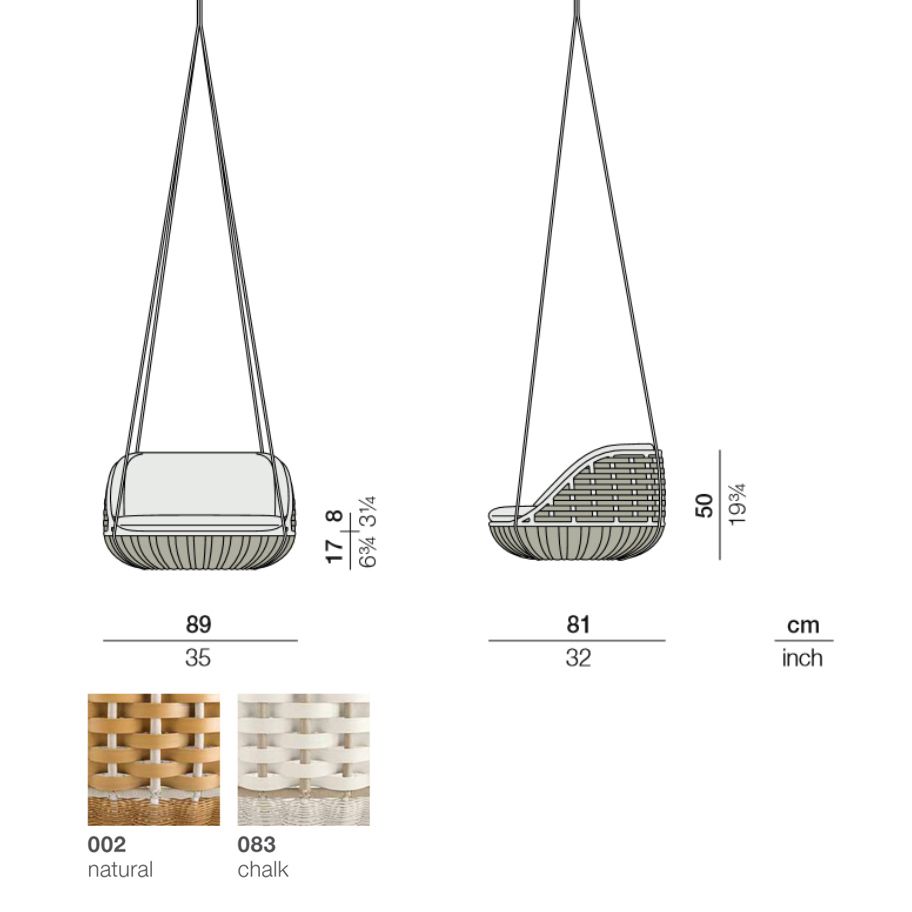 SwingMe Lounge chair, natural