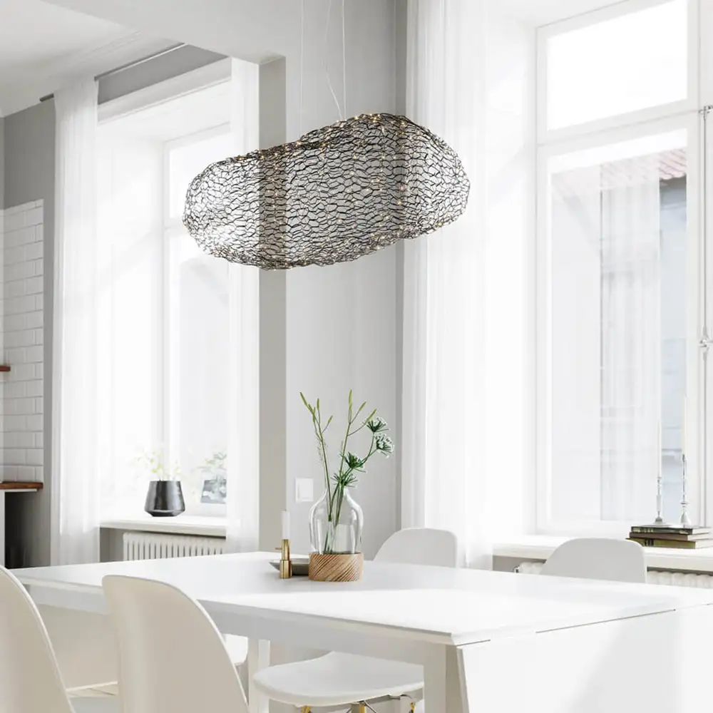 Hayden Ceiling light L76cm Black matt