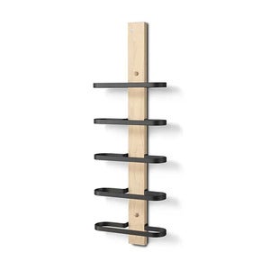 Mazzi Wine rack 5 bottles White oiled Oak/Matt Black Steel