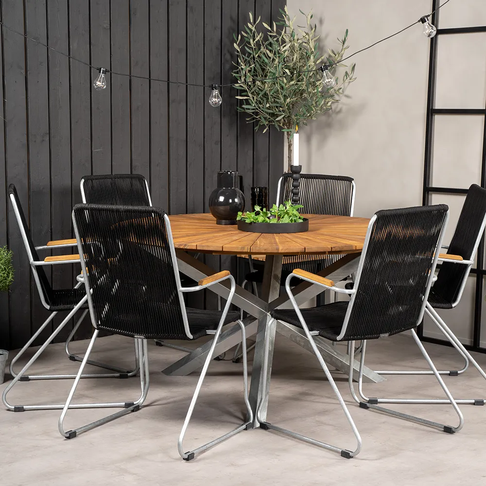 Bois Dining Chair Black/Zinc 2-pack