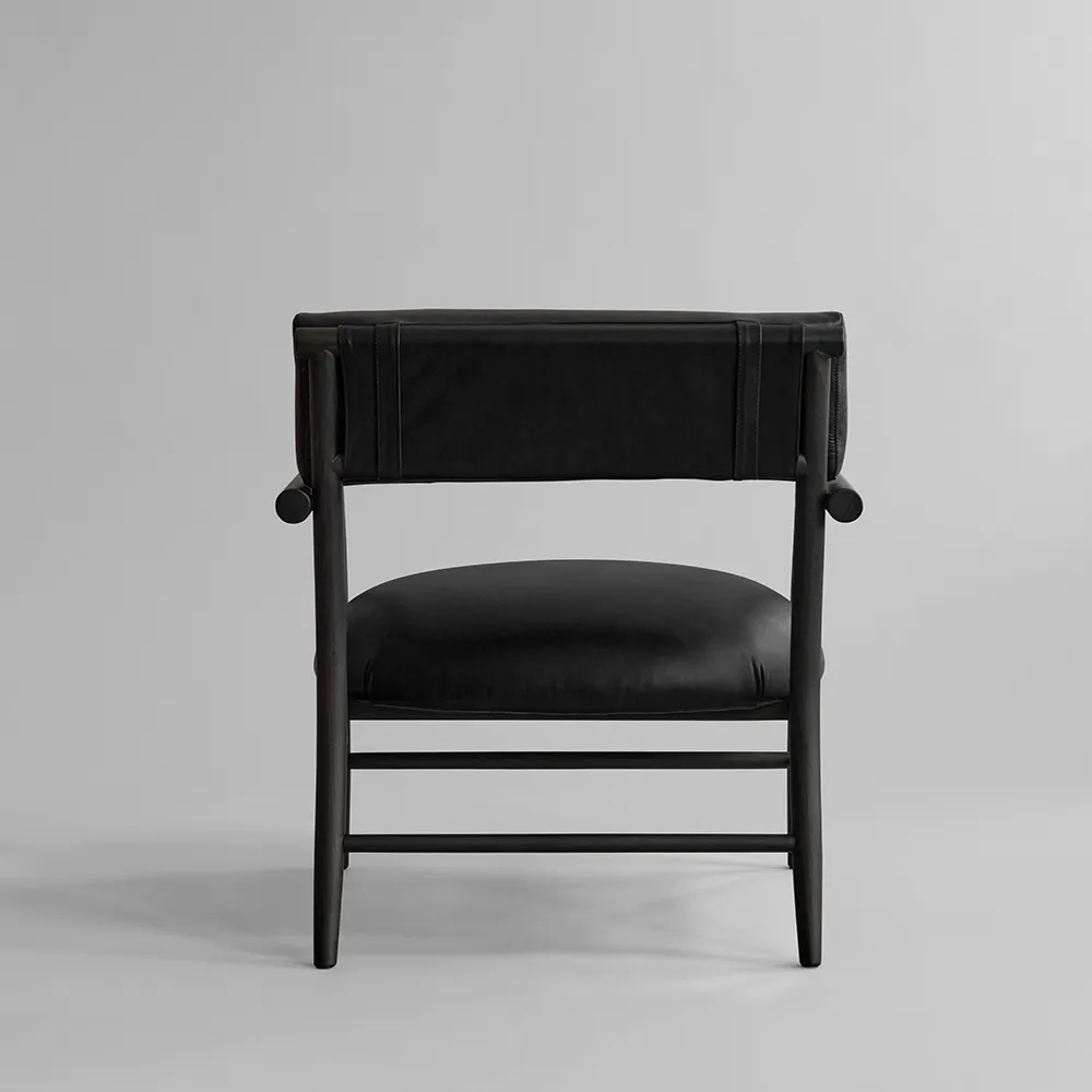 Nama Lounge Chair - Aniline leather black
