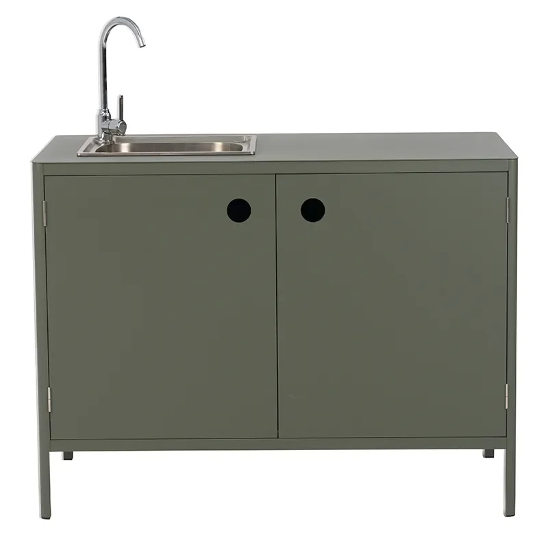 Kelia outdoor kitchen   with sink and tap  Nordic Green