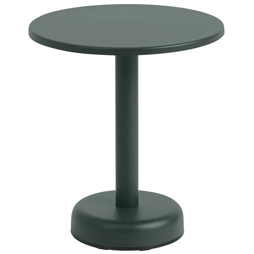 Linear Steel Coffee Table Ø42 cm Dark Green 