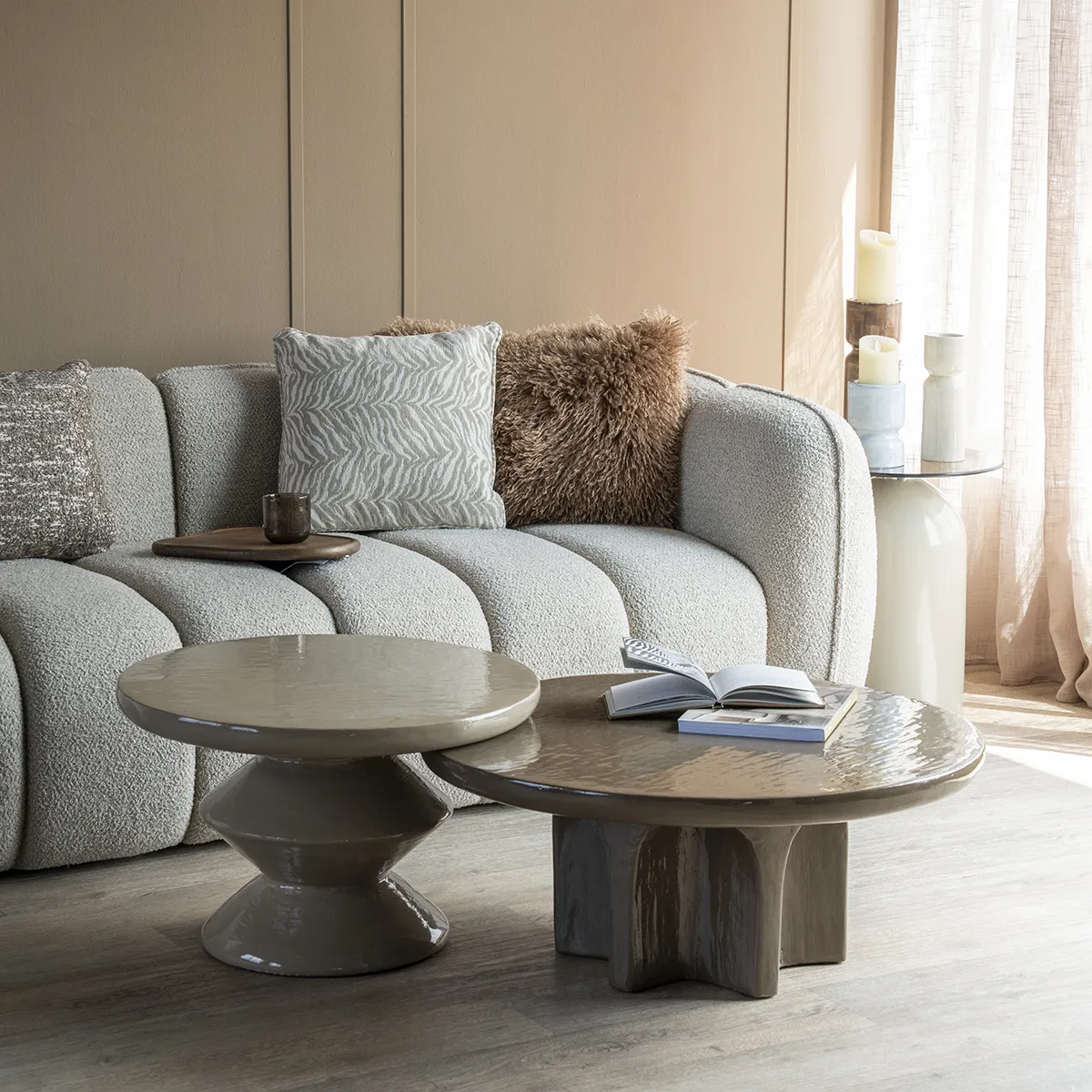 Decorative Cushion Tigra Beige 45x45 cm