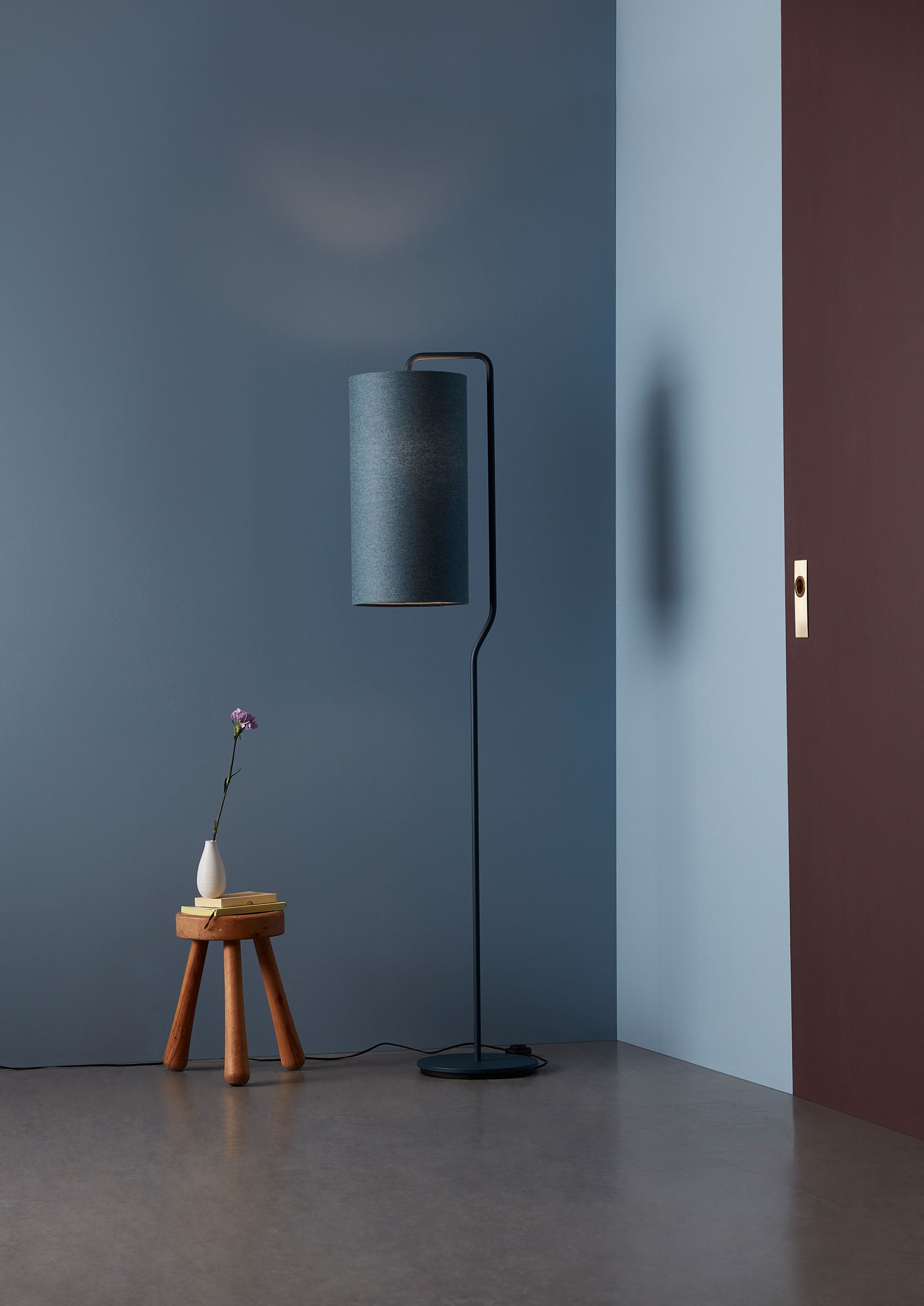 Pensile Floor Lamp Black Structure Excluding Textile Shade