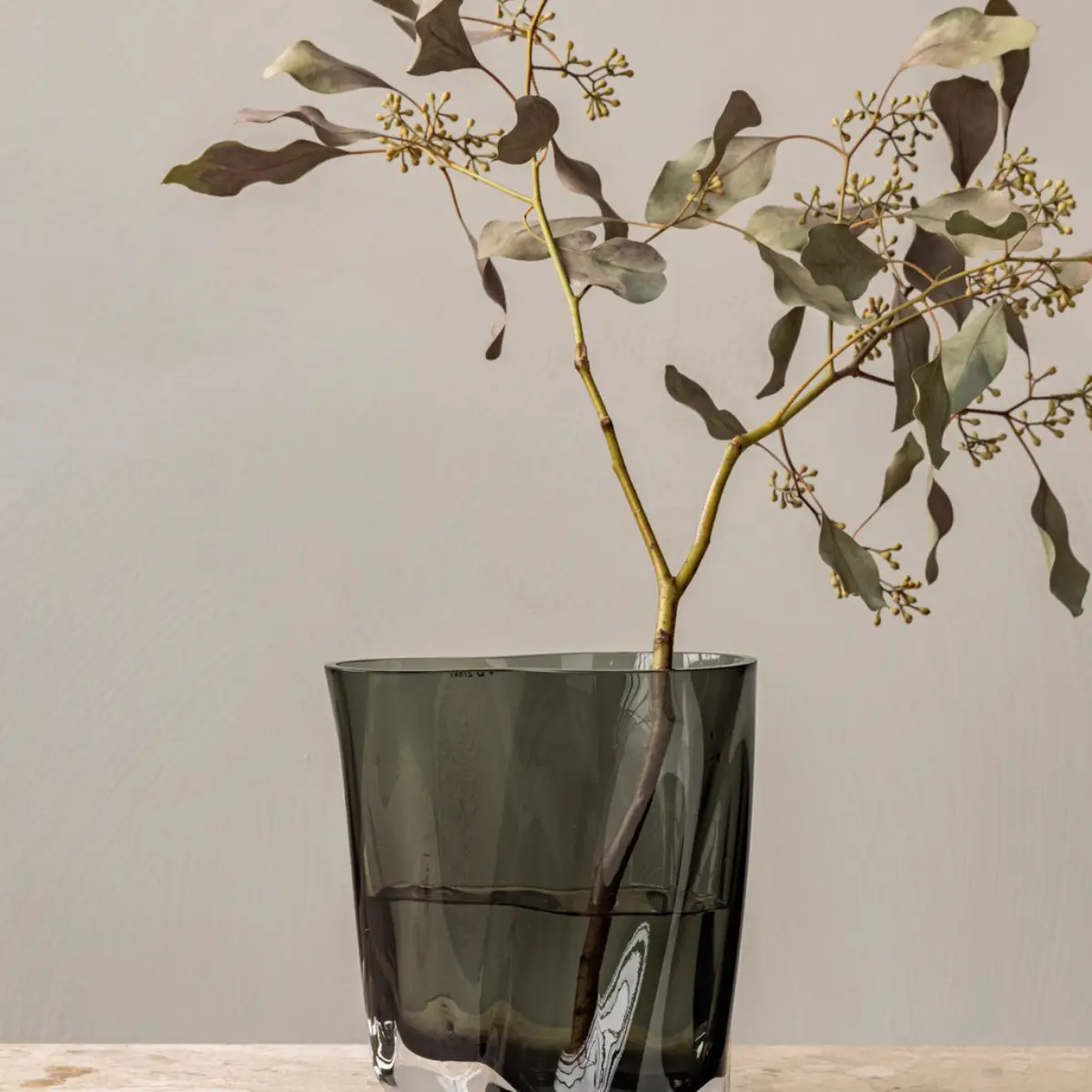 Aer Vase - H19 cm - Smoke