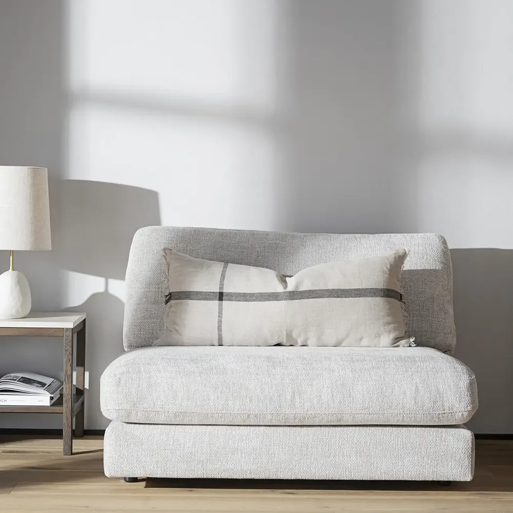 Duncan 1.5-seater fabric Robin light grey