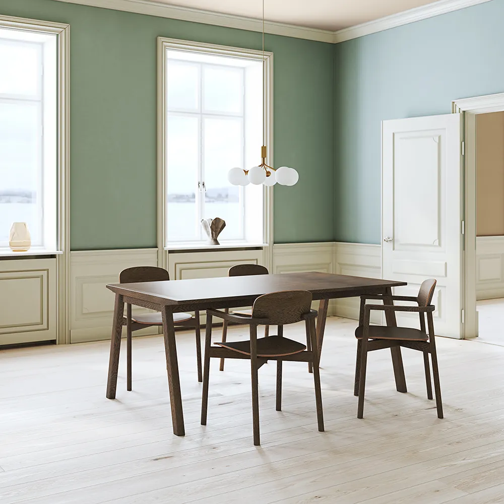 SM842 Dining Chair Oak Mocca Brown