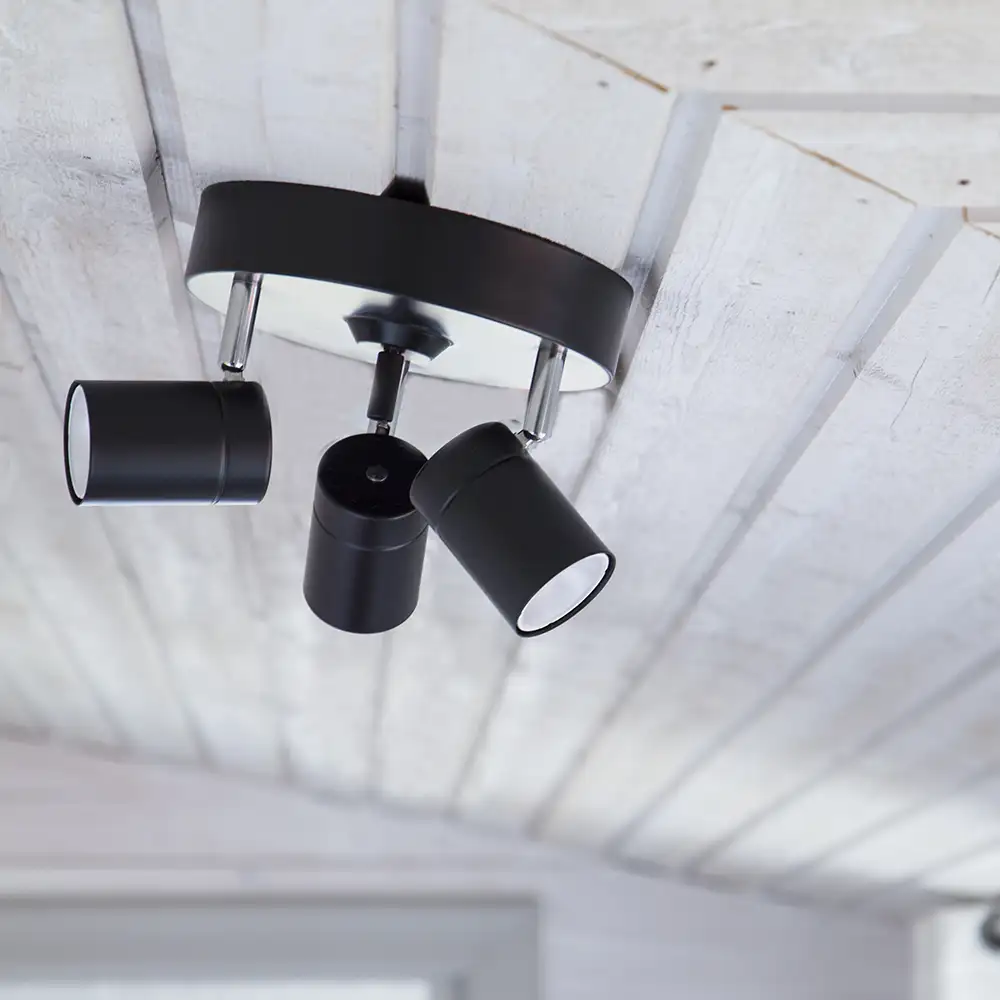 Correct ceiling spotlight 3-low Black