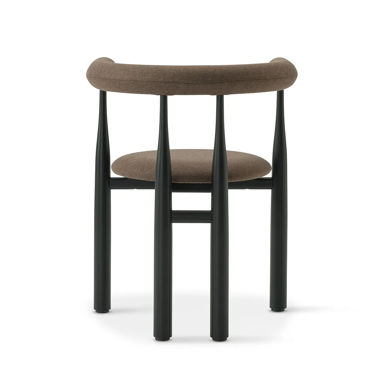 Upholstered Dining Chair Bukowski Black Wooly