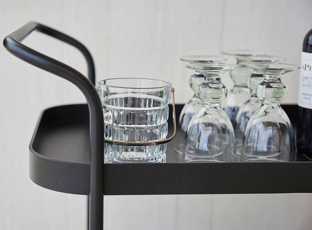 Roll Serving trolley Black