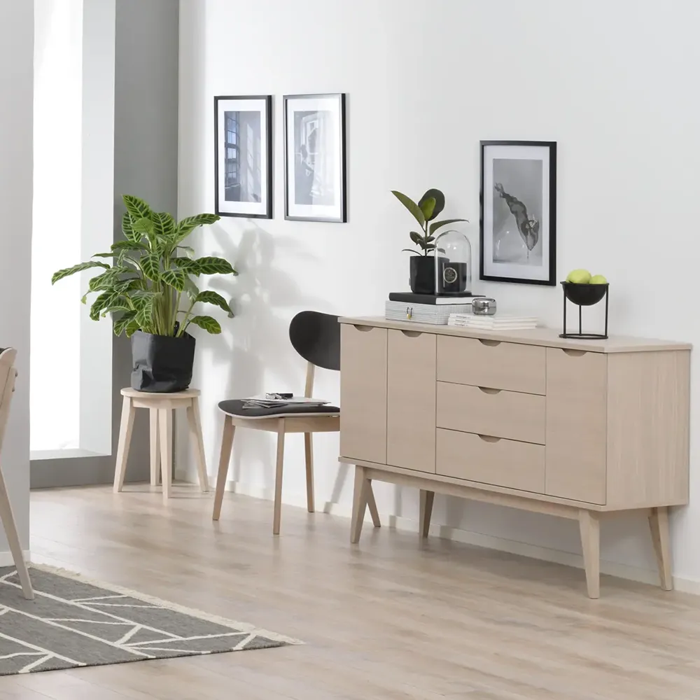 Filippa sideboard 150x40 cm white pigmented oak