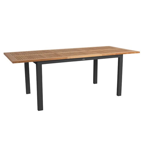Lyon dining table 92x152-210 cm black teak 