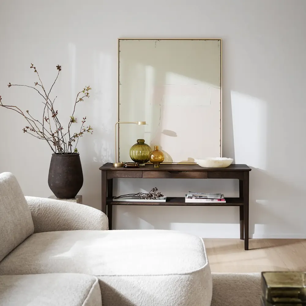 Markham console table brown oak