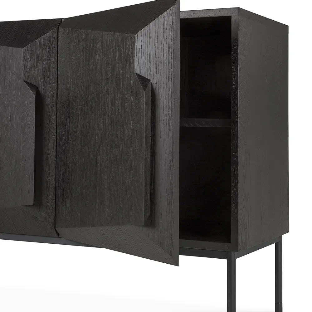 Stairs Sideboard 46x200 cm Black oak