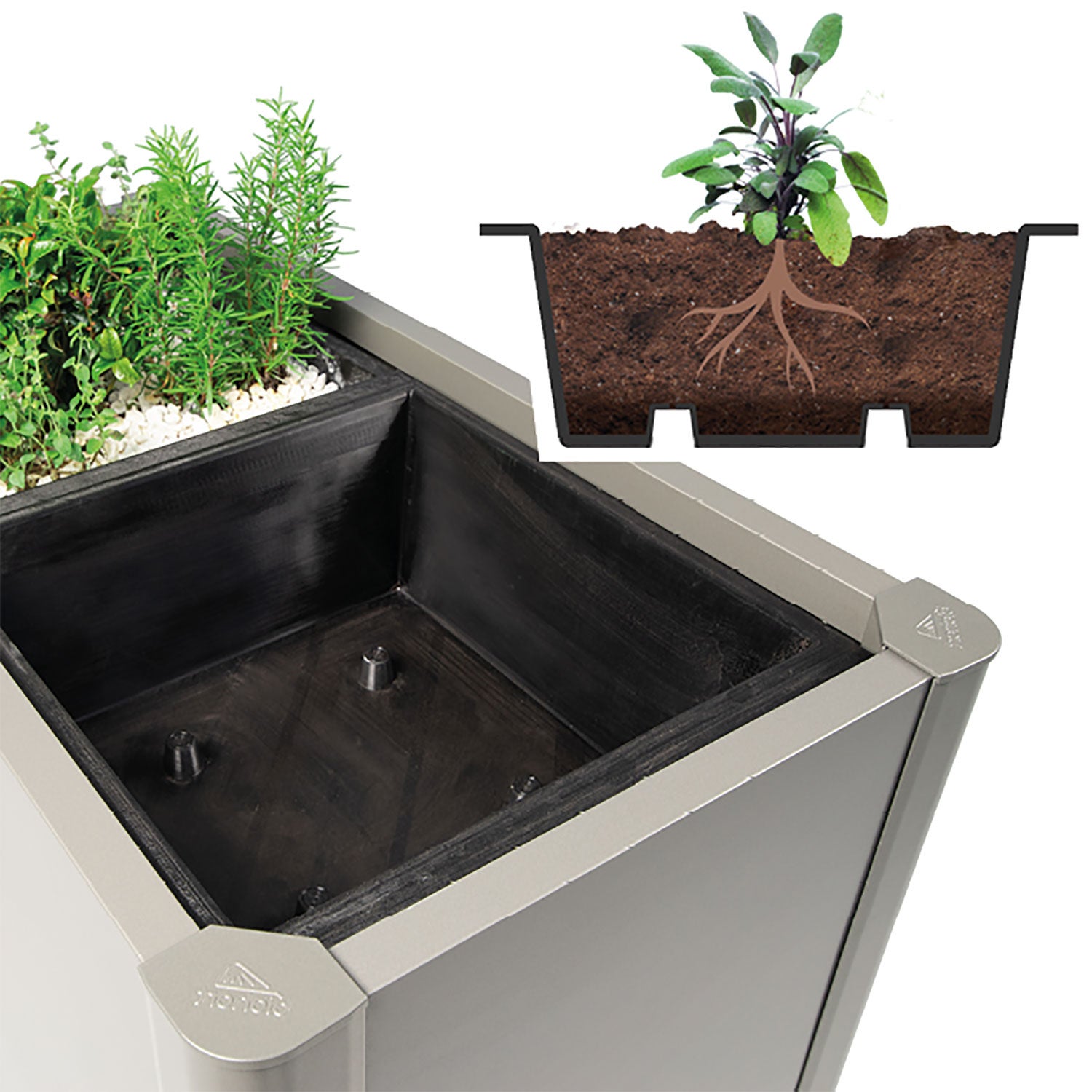 Belvedere cultivation insert planting bed 2 Biohort