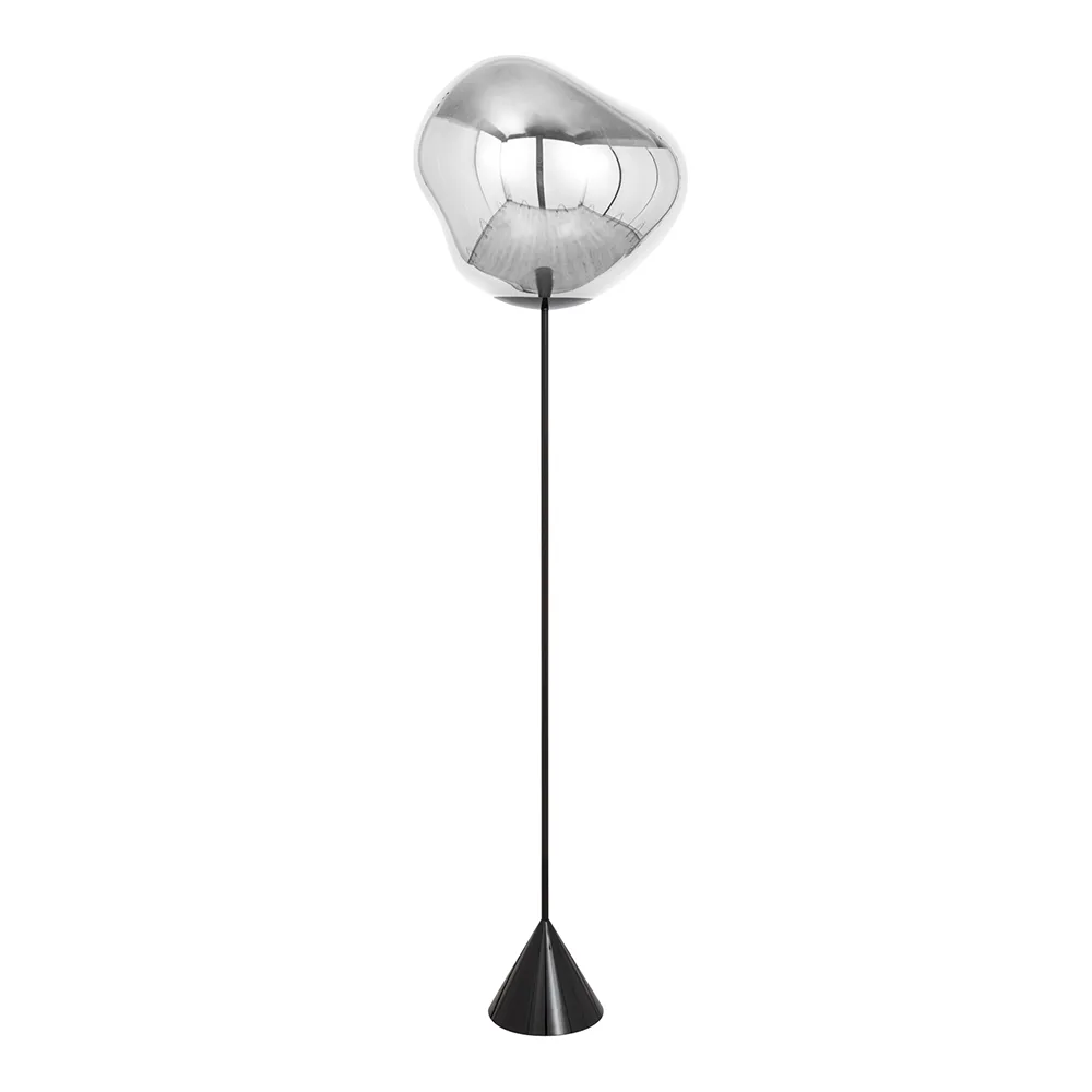 Melt Cone Slim Floor lamp Silver LED