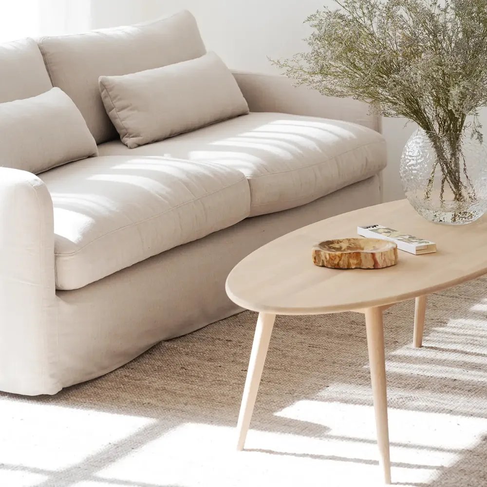 Tompkins coffee table 150x60 cm white pigmented oak