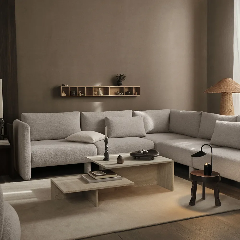 Distinct Grande Duo Tables - Travertine