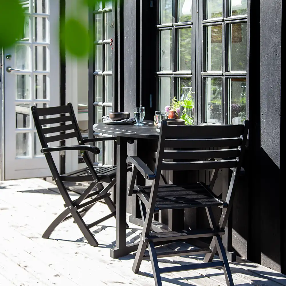 Butterfly balcony table 110 cm black